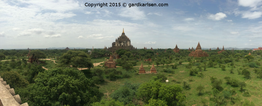 Panorama view of temples in Bagan
