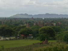 The view of temples in Bagan