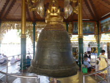 Huge bell at Shwedagon Pagoda in Yangon