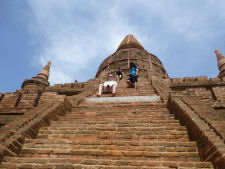 Cliimbing temples in Bagan
