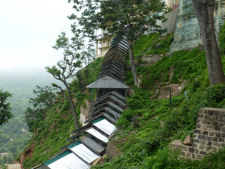 Staircase at Taung Kalat is covered