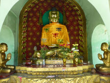 Draped Buddha image at Sule Pagoda in Yangon