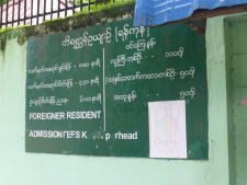 Entrance sign at Yangon zoo