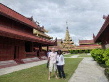 Gard and Nikki at Mandalay Palace in Myanmar