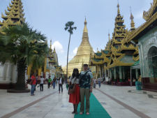 Gard and Nikki at Shwedagon Pagoda in Yangon
