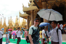 We had a guide at Shwedagon Pagoda