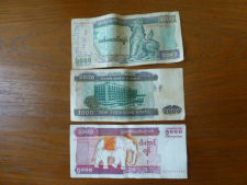 Banknotes in Myanmar - currecy is Kyat