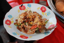 Samosa salad in Yangon