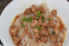Tasting shan noodles in Yangon