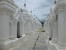 Shrines at Kuthodaw Pagoda in Mandalay