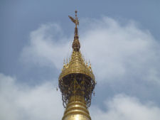 The top umbrella of Shwedagon Pagoda