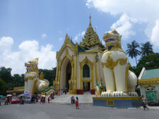 West entrance of Shwedagon Pagoda in Yangon