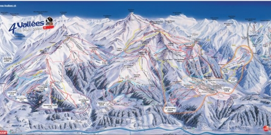 Ski map of Verbier - click for larger version