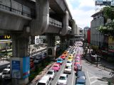 Bangkok traffic and skytrain system