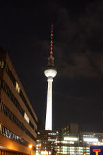 Berlin TV tower by night