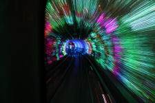Going through the Bund Sightseeing tunnel