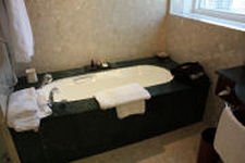 Bath tub at hotel room at Dusit Thani in Dubai