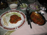 Enjoying Indian food at Kwality restaurant in Dubai