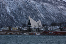 The church Ishavskatedralen in Troms