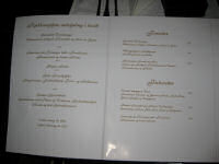 Menu at Emma's Drmmekjkken in Troms