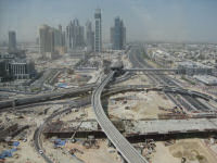 Metro and road construction in Dubai