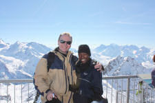 Nikki and Gard at Mont Fort, at 3300 meter