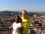 Nikki and Gard at the top of the Duomo