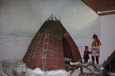 Traditional Sami lavvu on display at Troms museum