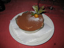 I had tiramisu for dessert at Pergola in Verbier