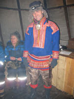 A guy at Lyngsfjorden Adventure wore this traditional Sami outfit
