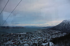 View from the cable car at Fjellheisen