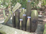 Some bombs on dispaly at Cu Chi tunnels in Vietnam