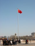 The Chinese flag on Tiananmen Square