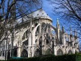 The flying buttresses of Notre Dame