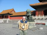 Freezing a bit while walking around in the Forbidden City