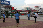 Guys playing games near Ben Thanh market