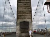 Gard at one of the towers of Brooklyn Bridge