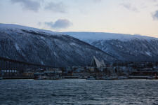 View from the harbor in Troms