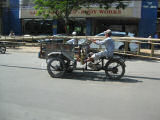 Everything can be transported on a bike in  Ho Chi Minh City