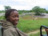 Nikki with a view to a pride of lions