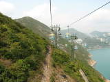 Taking the cable car to Lowland Gardens