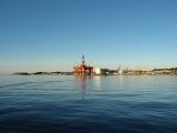An oil rig in Stavanger harbour