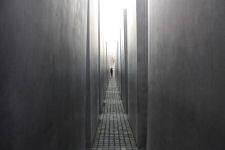 One of the many paths at the holocaust memorial in Berlin