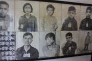 Photos of prisoners taken to Tuol Sleng in Phnom Penh, Cambodia
