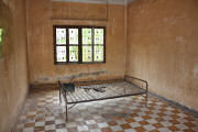 Old class room at Tuol Sleng in Phnom Penh, Cambodia