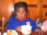 A serious girl at a school in El Alto