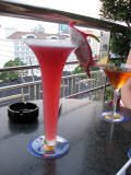 Having a Singapore Sling at Caravelle hotel in Ho Chi Minh City