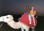 First time on camel - from our visit to Dubai in 2002