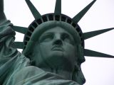 Close up of the head of Statue of Liberty