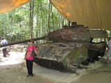 Tank at Cu Chi tunnels in Vietnam